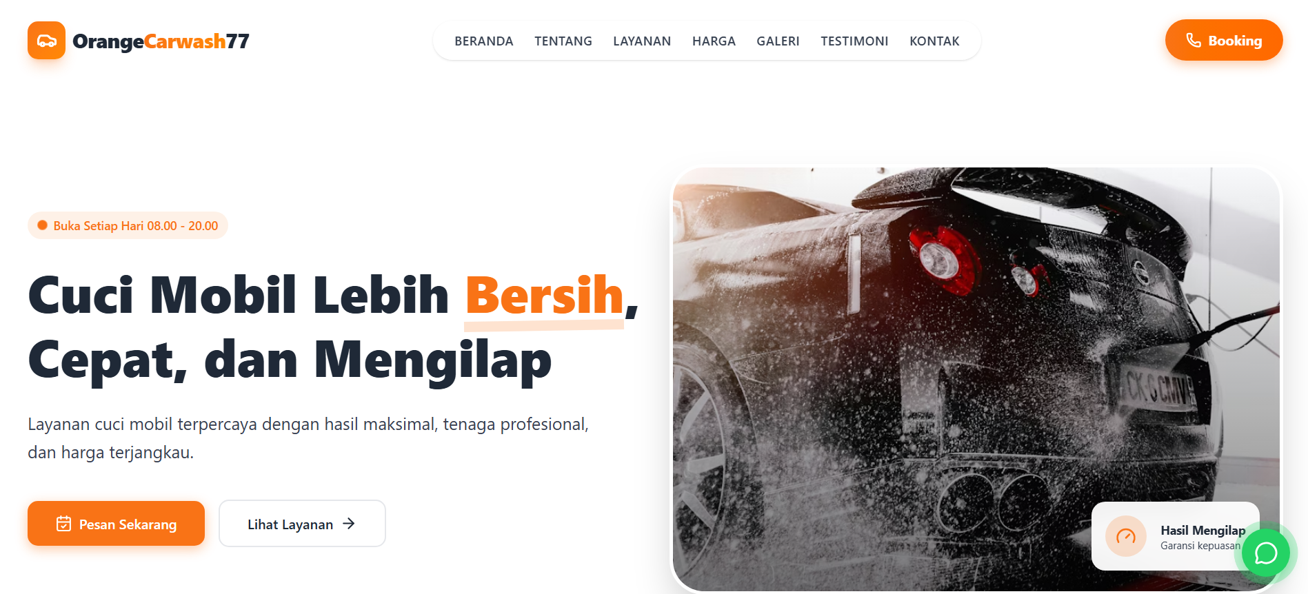 Orange Carwash77 - Service Landing